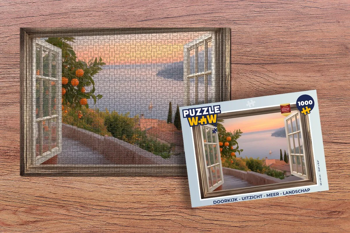 PuzzleWow Legpuzzel 1000 Stuks - Uitzicht Meer