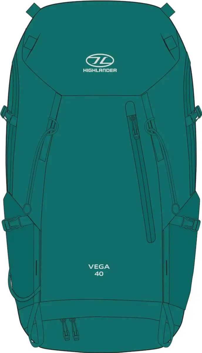 Highlander Outdoor Vega Rucksack 40L - Groen