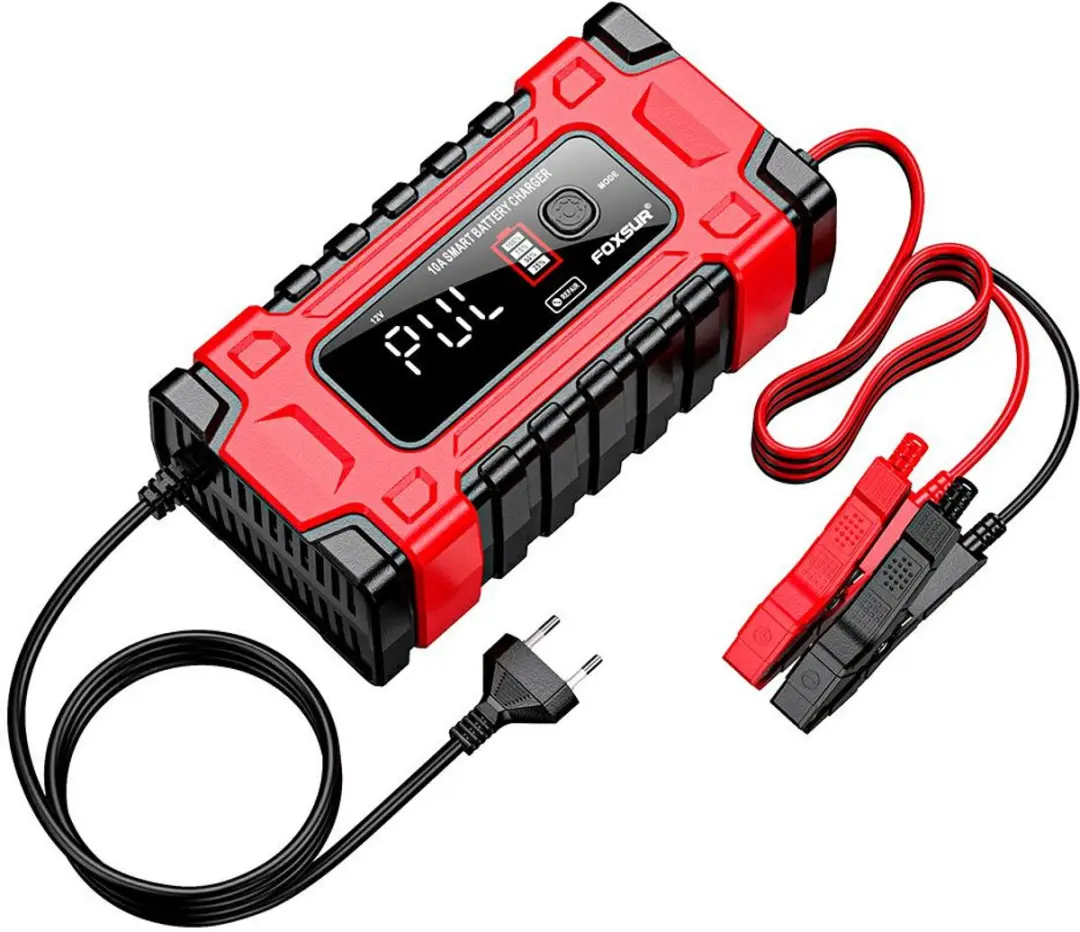 AWTools EM05010 Acculader 12V/24V 10A - LCD Display