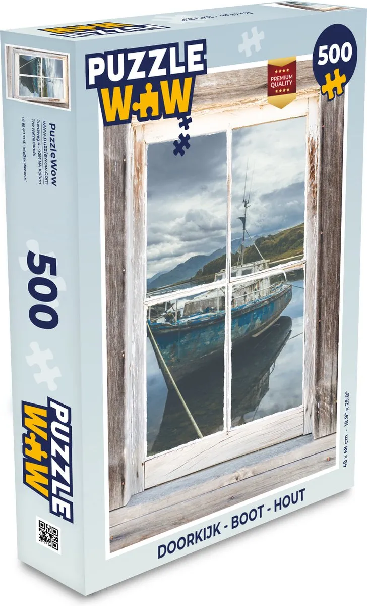 PuzzleWow Boot Legpuzzel 500 Stuks - Multicolor