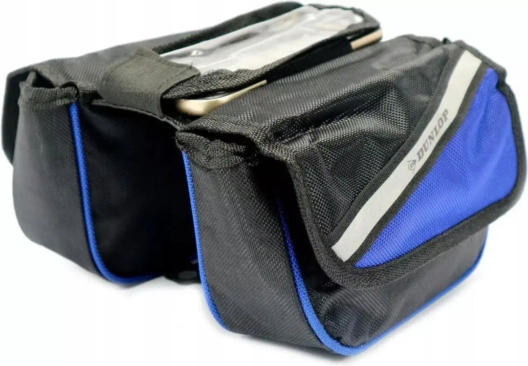 Dunlop Dubbele Fietsframetas Waterdicht met Telefoonhouder
