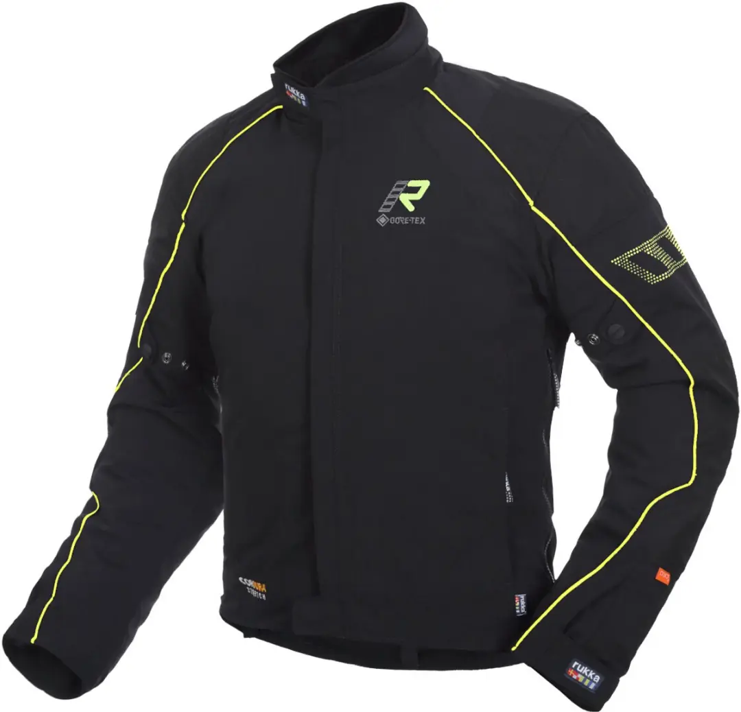 Rukka Comfo-R GTX Zwart Geel Textiele Motorjas