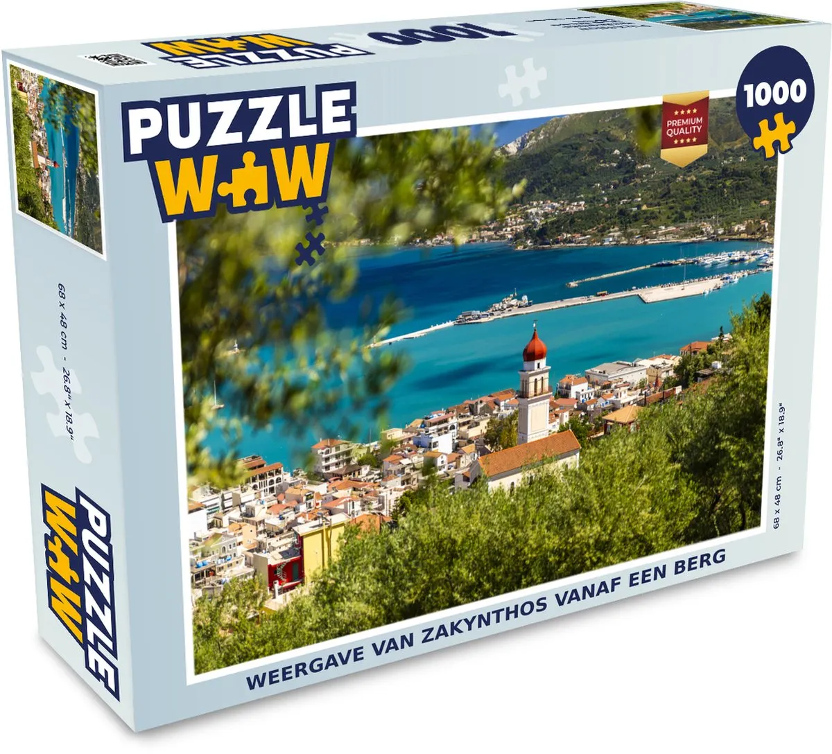 PuzzleWow Zakynthos Berglandschap Legpuzzel 1000 Stuks - Multicolor
