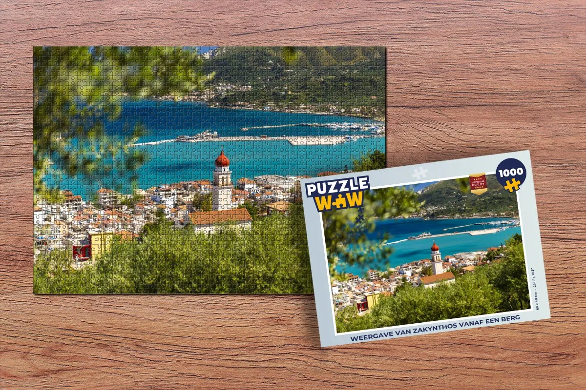 PuzzleWow Zakynthos Berglandschap Legpuzzel 1000 Stuks - Multicolor