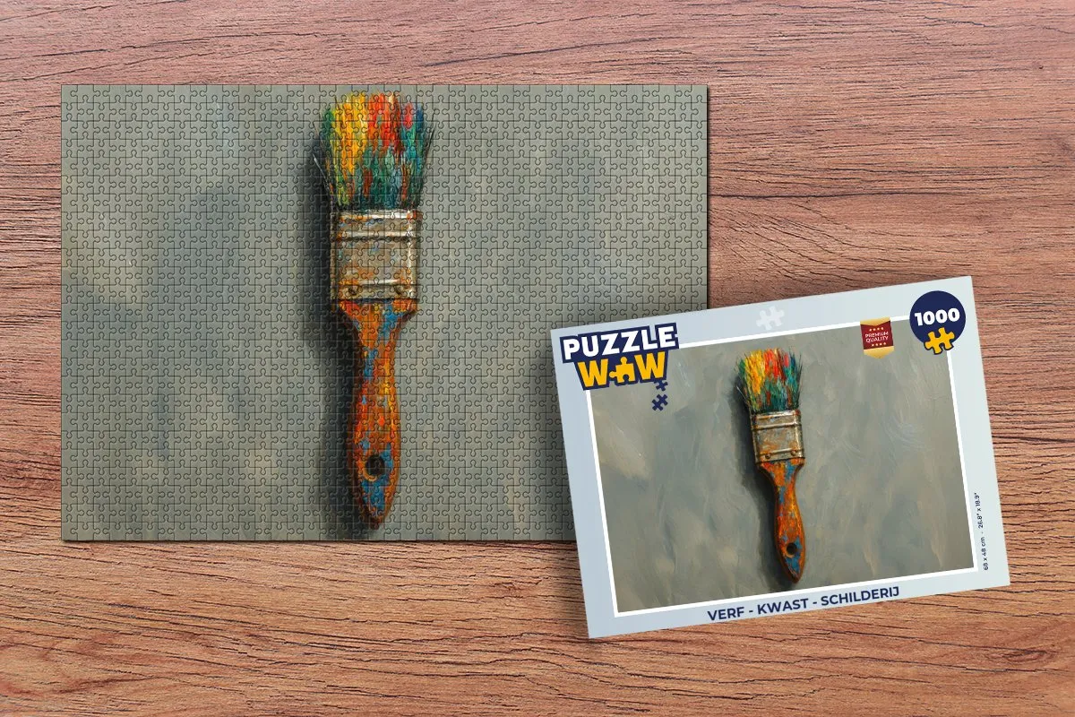PuzzleWow Legpuzzel 1000 Stuks - Kwast