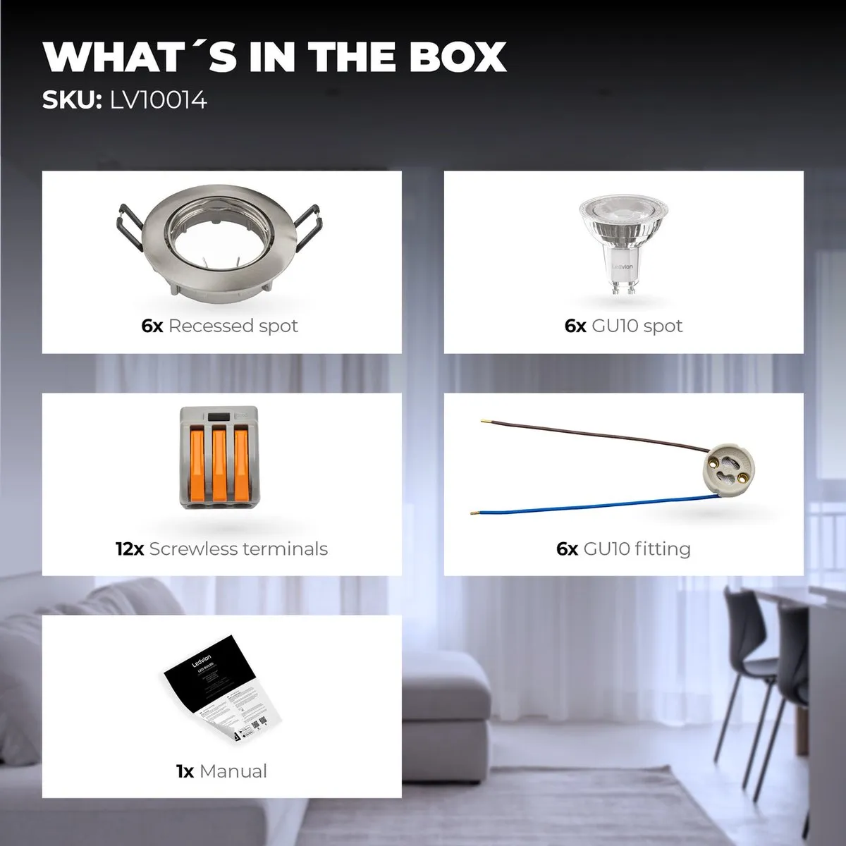 Ledvion 6X SMART LED Inbouwspot Amsterdam - 6 Stuks - RVS - RGBW