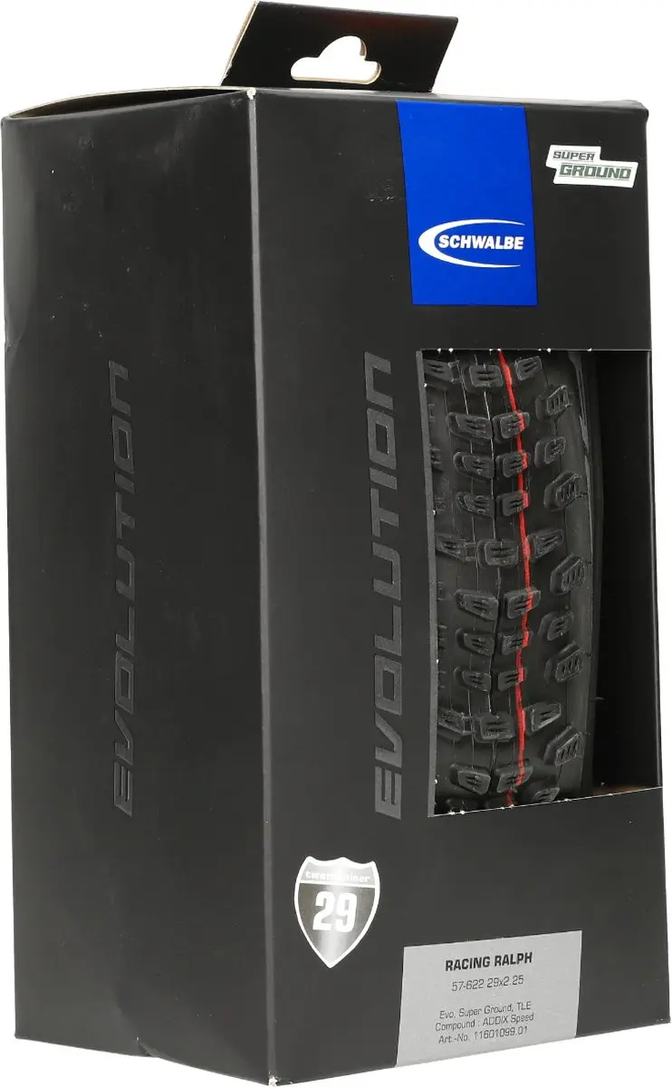 Schwalbe Racing Ralph Super Ground 29x2.25 Vouwband - Zwart