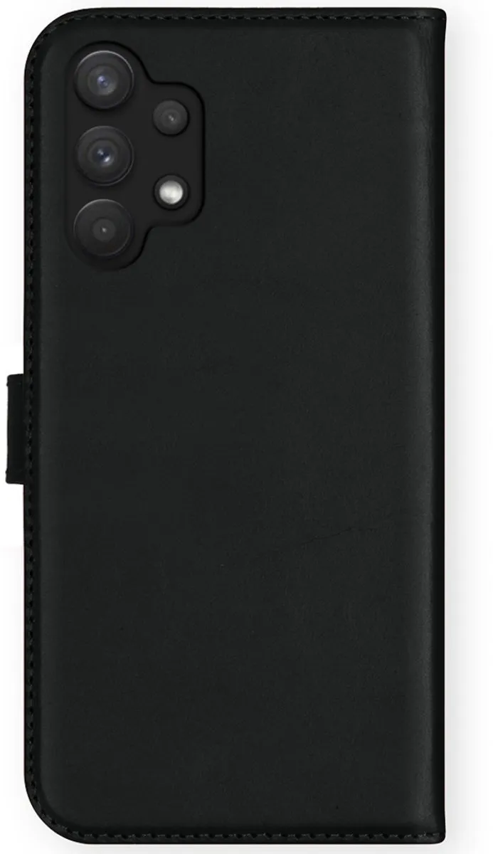 Selencia Hoesje Samsung Galaxy A32 - Echt Lederen Bookcase 3 Pasjes - Zwart