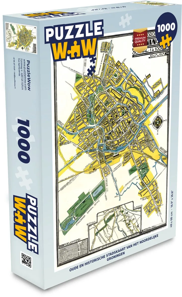 PuzzleWow Groningen Antiek Legpuzzel 1000 Stuks