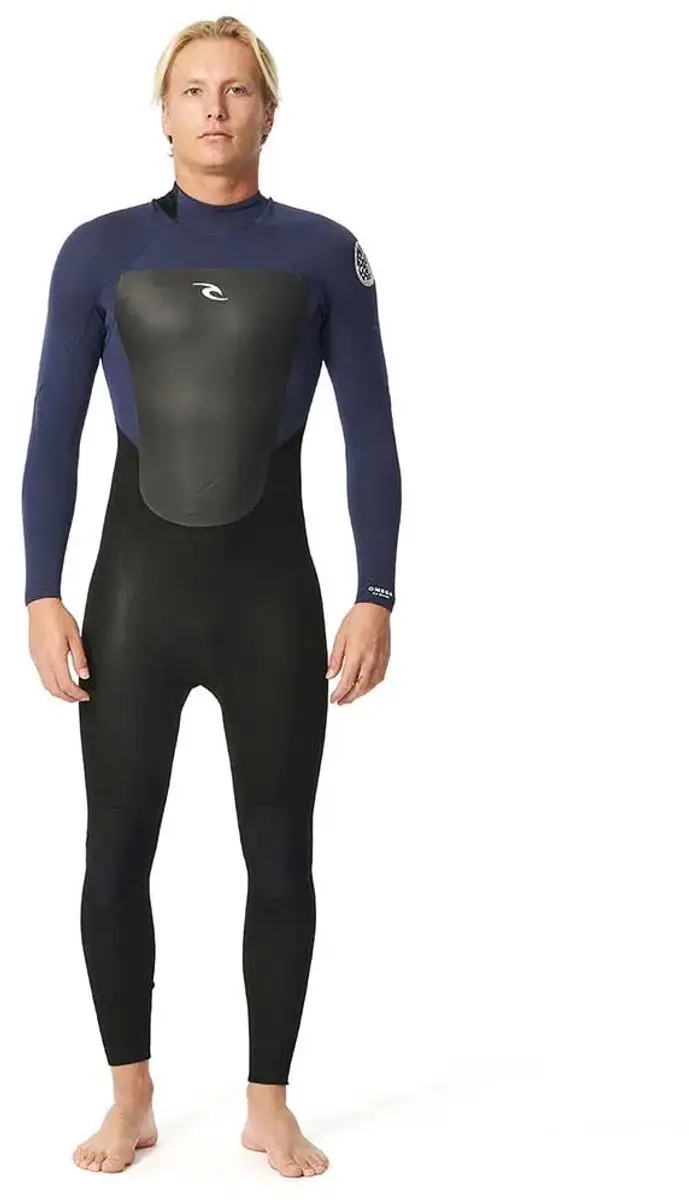 2025 Rip Curl Heren Omega 4/3mm Rug Ritssluiting Wetsuit