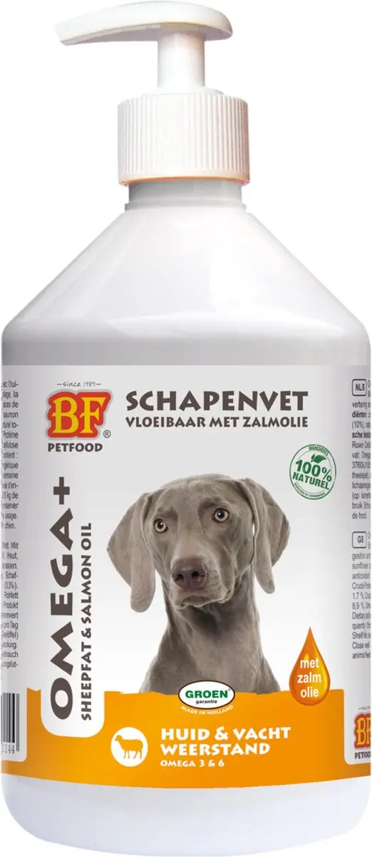 BF Petfood Schapenvet met Zalmolie 500ml