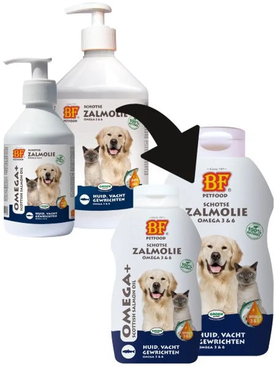 BF Petfood Zalmolie 500ml