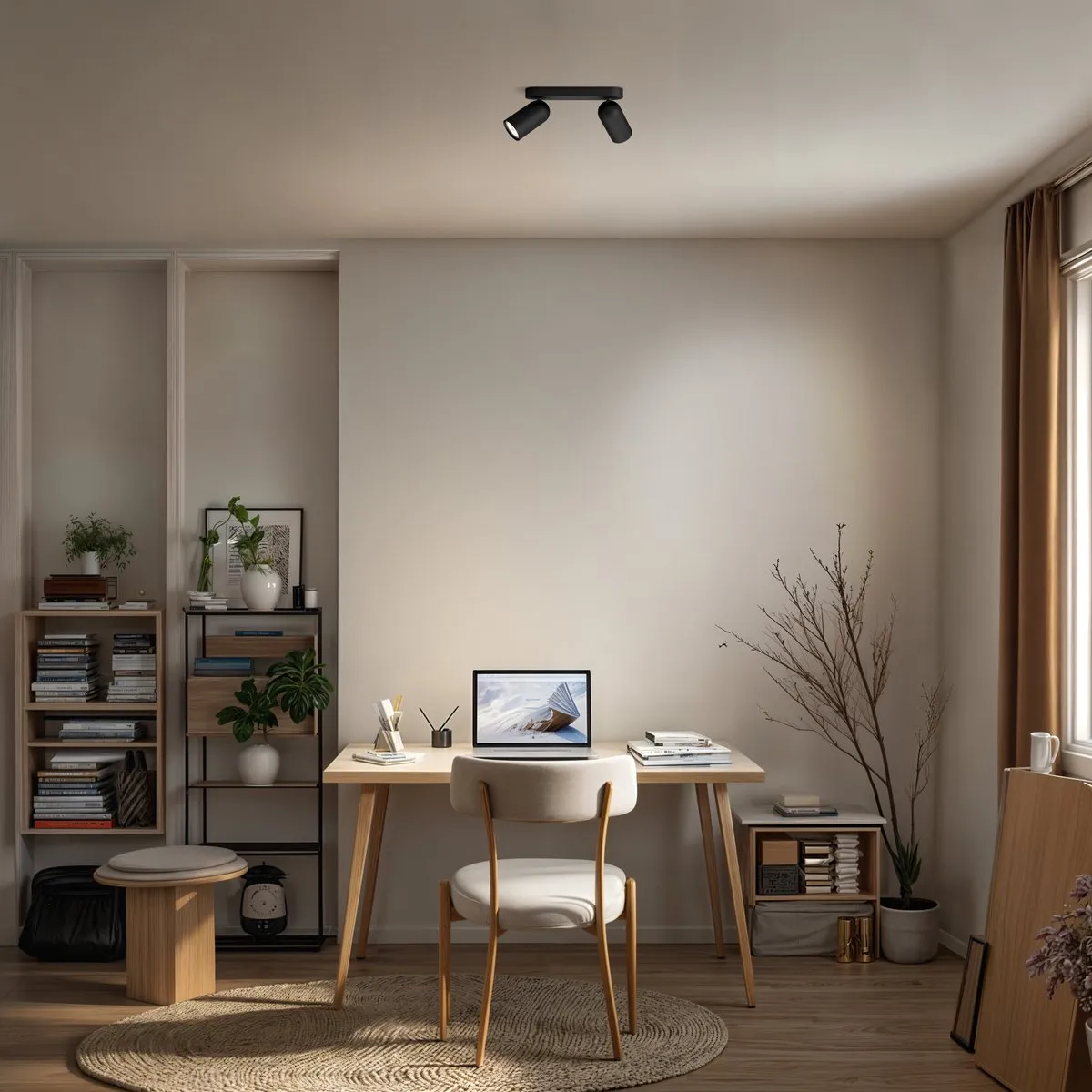 Philips Pongee Opbouwspot 2-lichts - Zwart