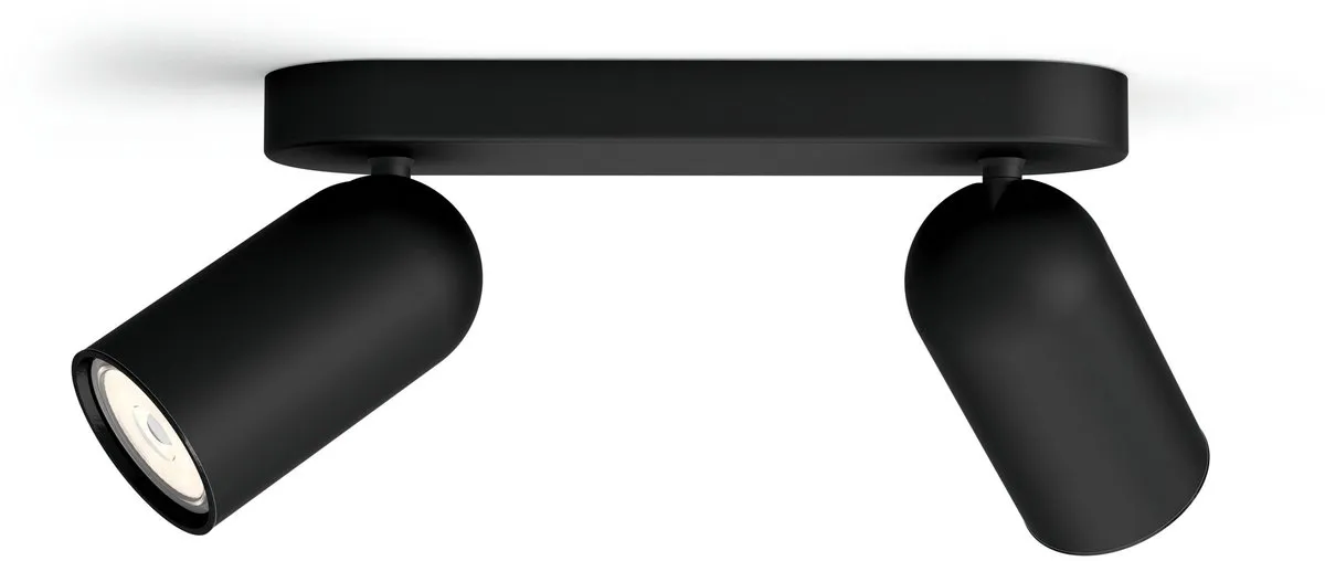 Philips Pongee Opbouwspot 2-lichts - Zwart