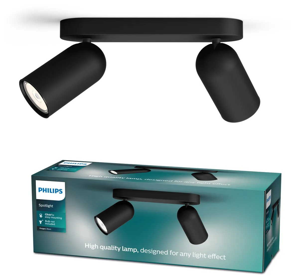 Philips Pongee Opbouwspot 2-lichts