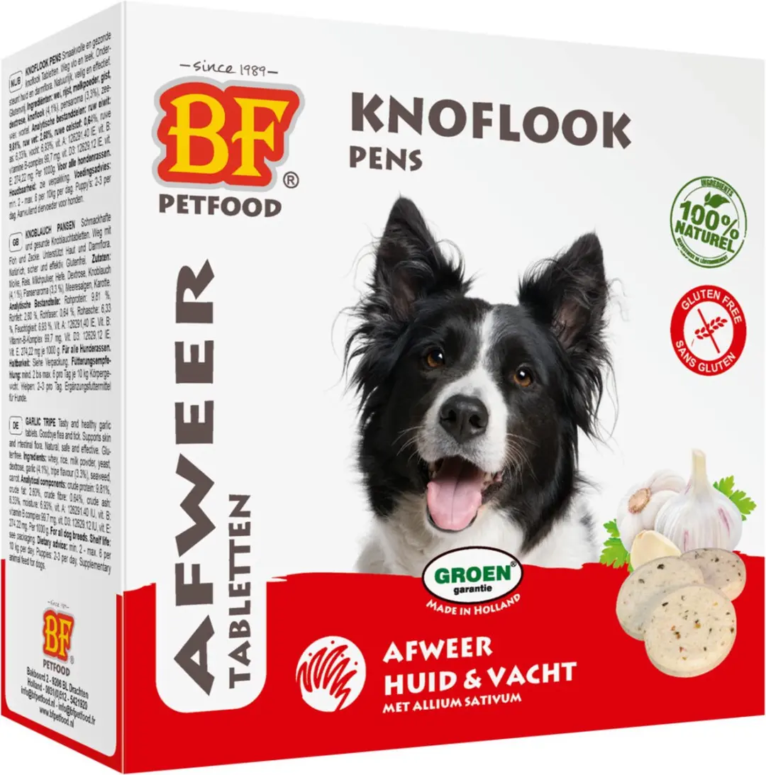 BF Petfood Hondensnoepjes Anti-vlo Knoflook-Pens 55 Stuks