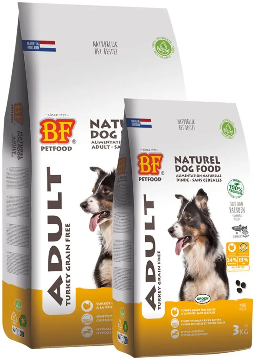 BF Petfood Kalkoen Graanvrij Hondenvoer 3kg