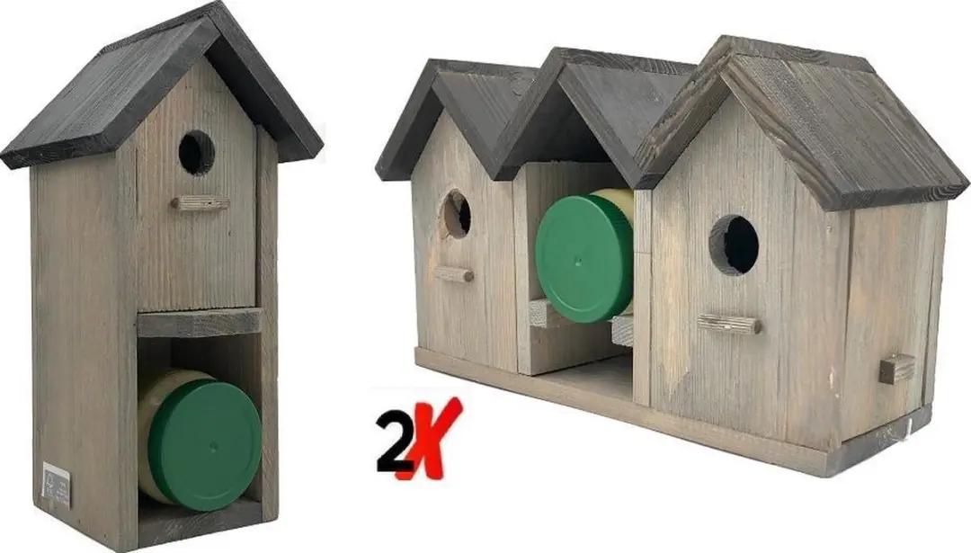 GARDEN SPIRIT 2x Vogelvoederhuisje Pindakaashuisje Vogelhuisje Pindakaas