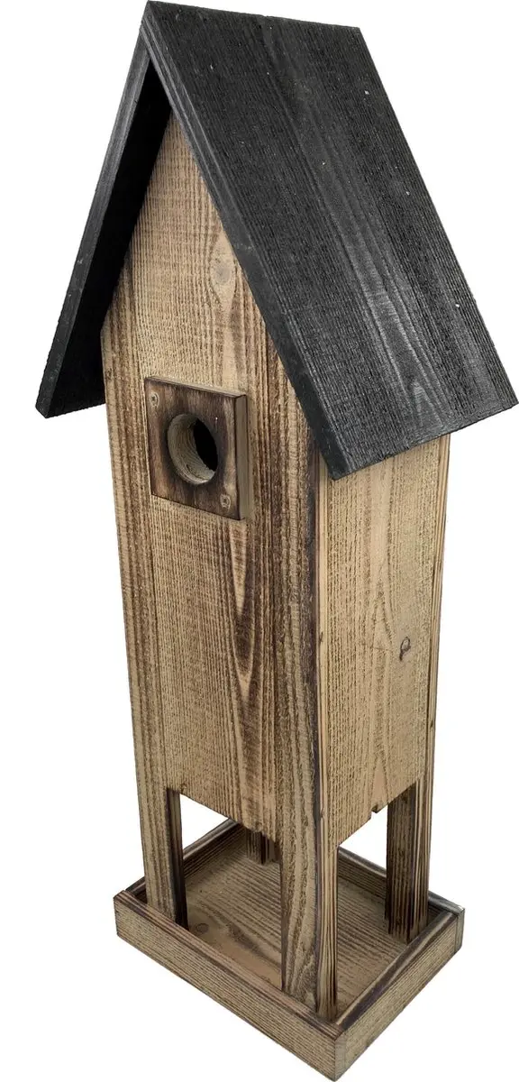 GARDEN SPIRIT Vogelvoederhuisje met Nestkast 13 x 12 x 50 cm Vogelhuisje