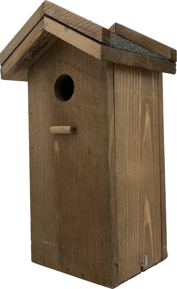 GARDEN SPIRIT Vogelhuisje 12 x 12 x 28 cm. Nestkast met bitumen dak