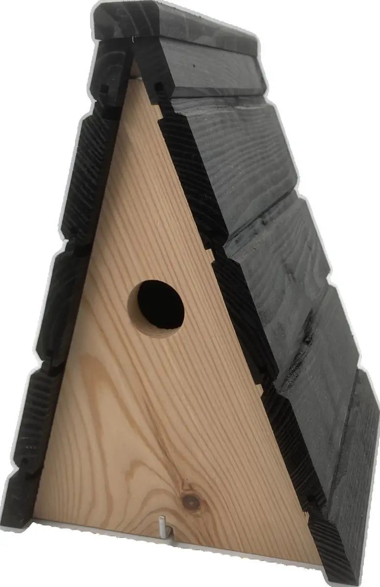 GARDEN SPIRIT Vogelhuisje Wigwam 16,5 x 17,5 x 24 cm. Zwart Naturel