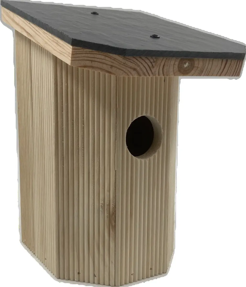 GARDEN SPIRIT Vogelhuisje 12 x 11.5 x 22.5 cm. leisteen dakje