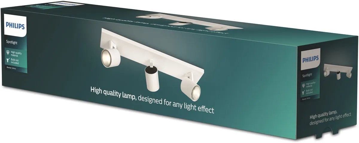 Philips Runner Opbouwspot 3-lichts - Wit