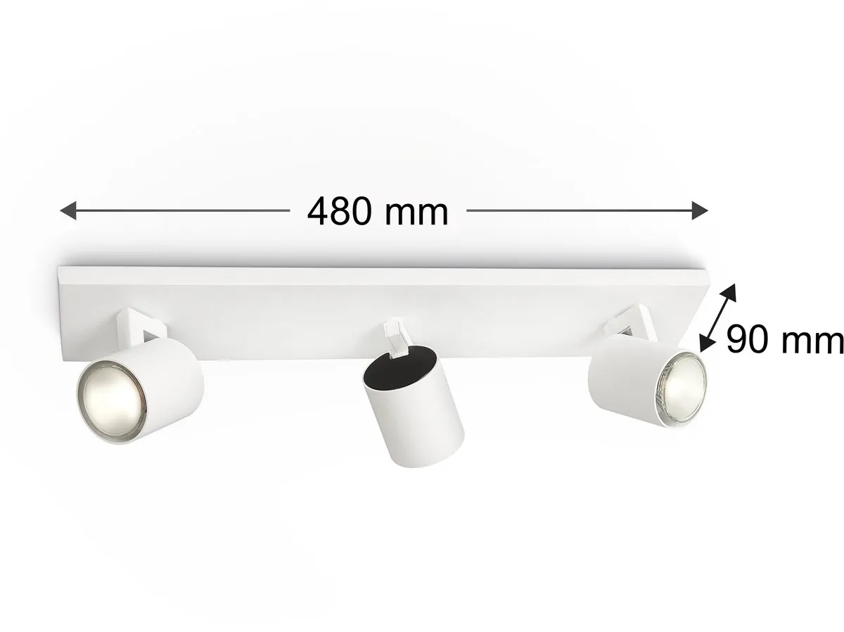 Philips Runner Opbouwspot 3-lichts - Wit