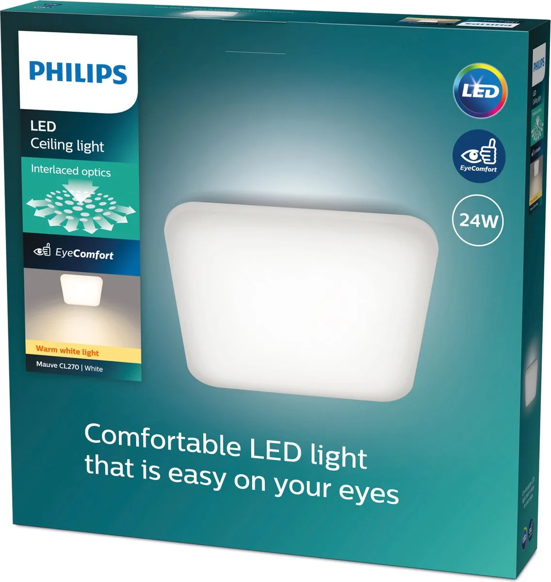 Philips Mauve Plafondlamp 24W 2700K