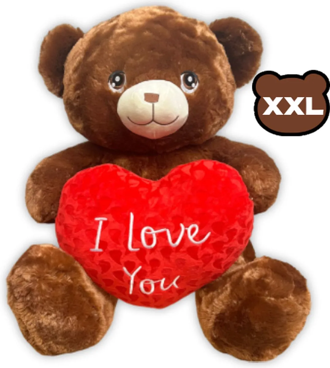 Topknuffels Teddybeer I Love You XXL 110cm