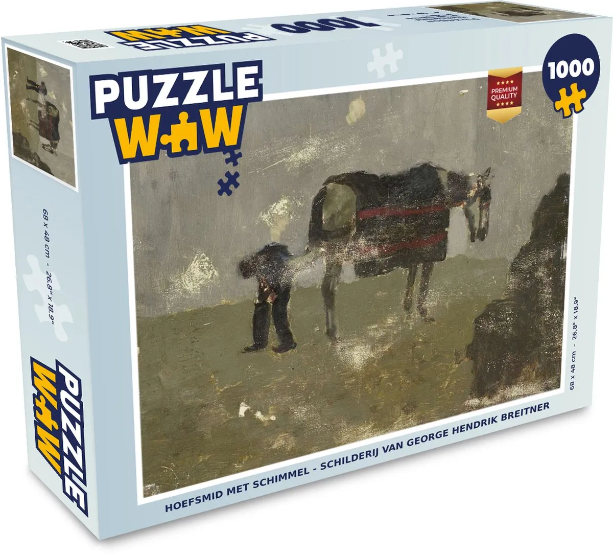 PuzzleWow Hoefsmid met schimmel Legpuzzel 1000 Stuks - Multicolor