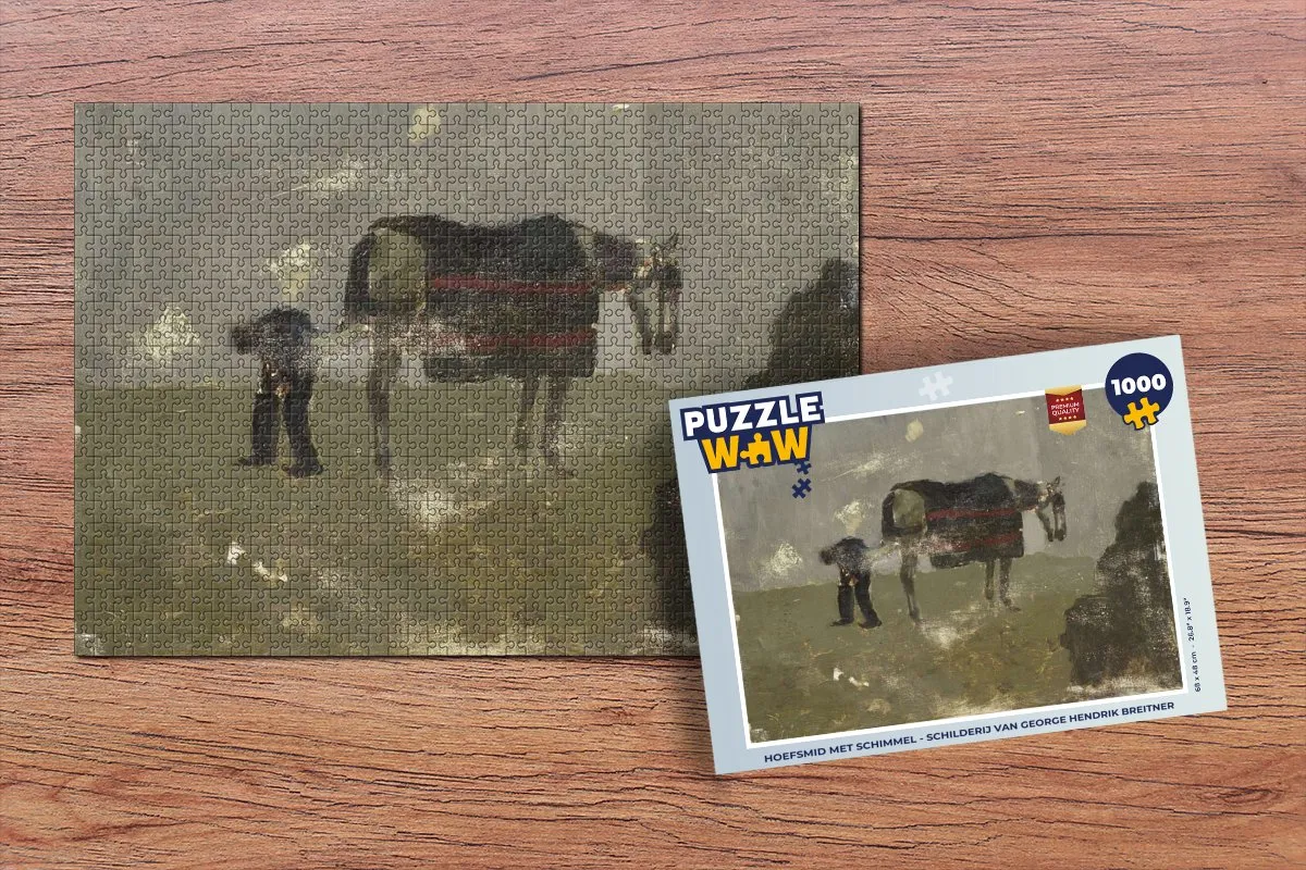 PuzzleWow Hoefsmid met schimmel Legpuzzel 1000 Stuks - Multicolor