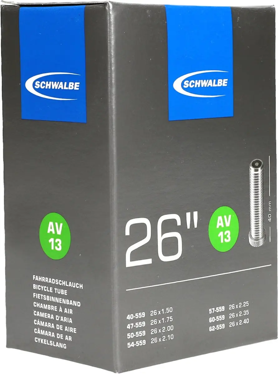 Schwalbe AV13 Binnenband 40/62-559 - 26x1.50/2.50" - Zwart
