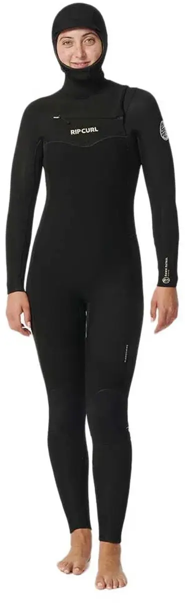 2025 Rip Curl Dames Dawn Patrol 5/4mm Borst Ritssluiting Met Capuchon