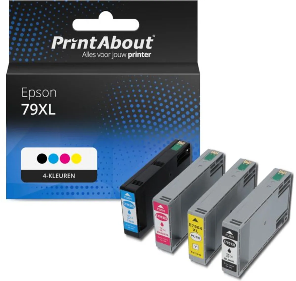 PrintAbout T79014010-PA2 Inktcartridge 4 Kleuren