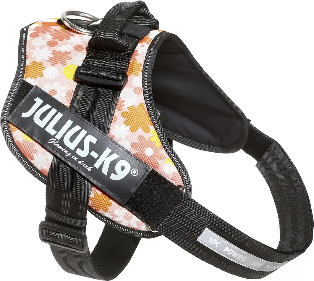 Julius K9 IDC Powertuig 2XL - Roze met bloemen