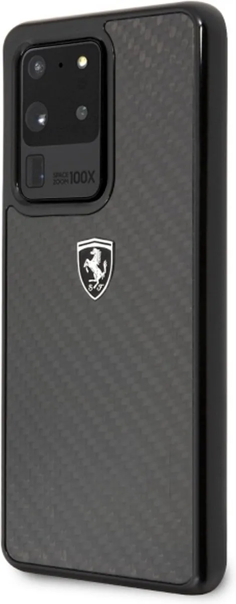 Ferrari SF Carbon Back Case Samsung Galaxy S20 Ultra - Zwart