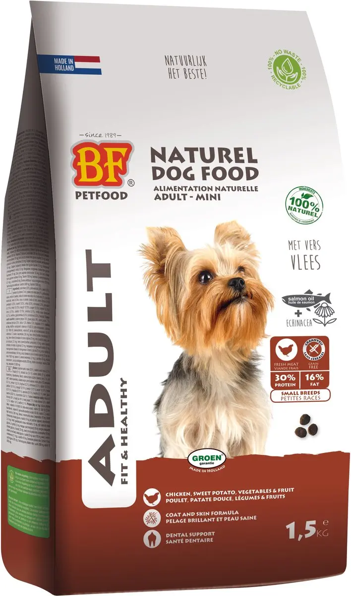 BF Petfood Adult Small Breed Hondenvoer 1,5kg