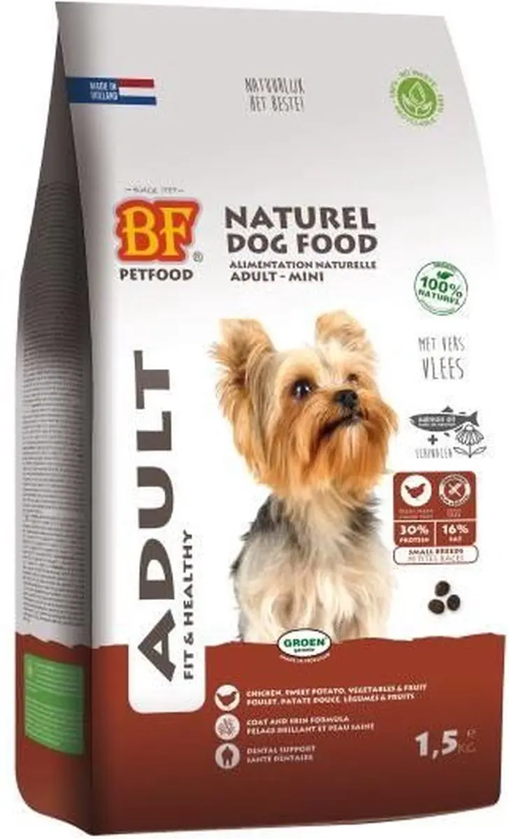 BF Petfood Adult Small Breed Hondenvoer 1,5kg