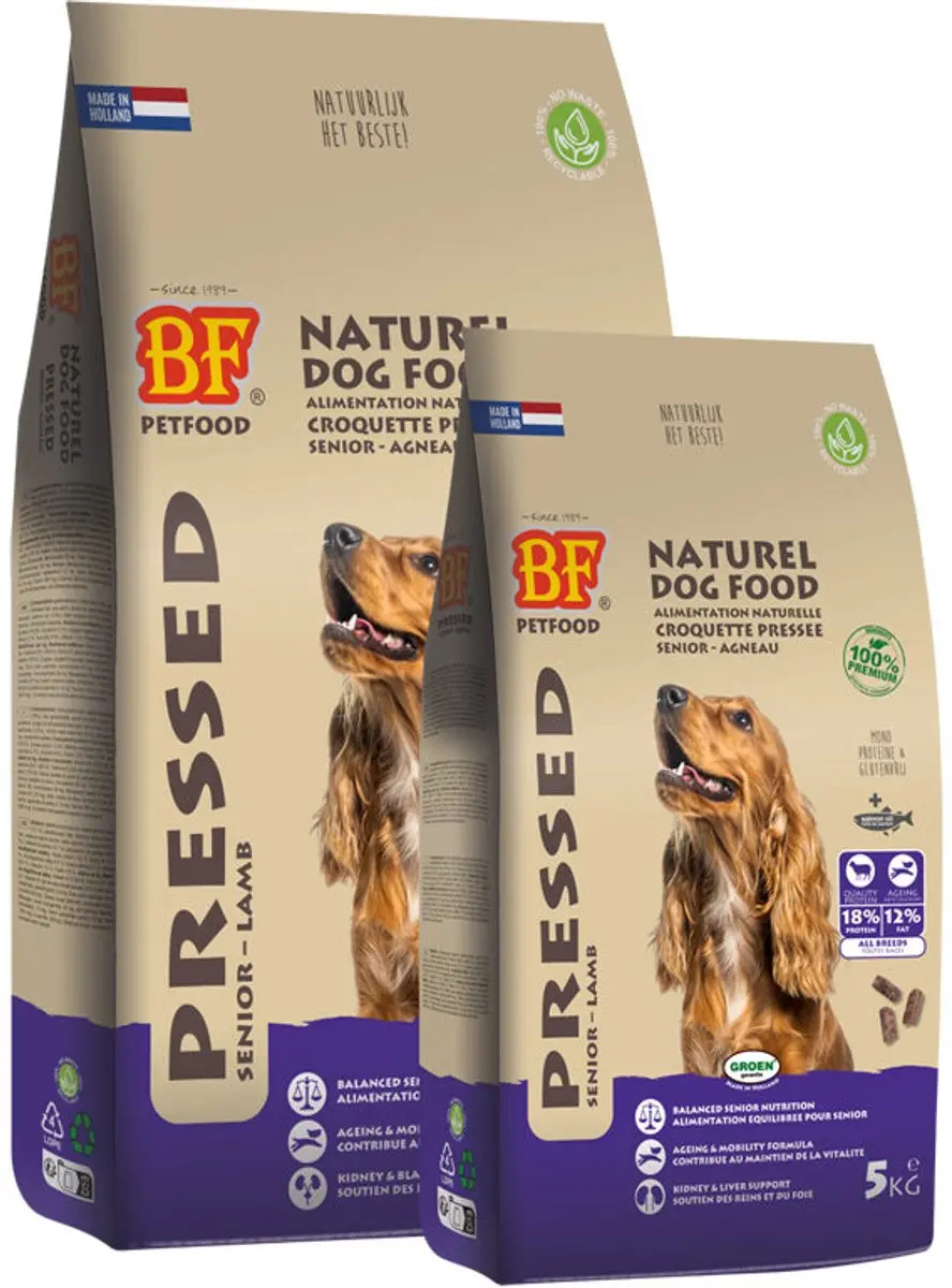 BF Petfood Senior Lam Geperst Hondenvoer 13.5kg - Glutenvrij