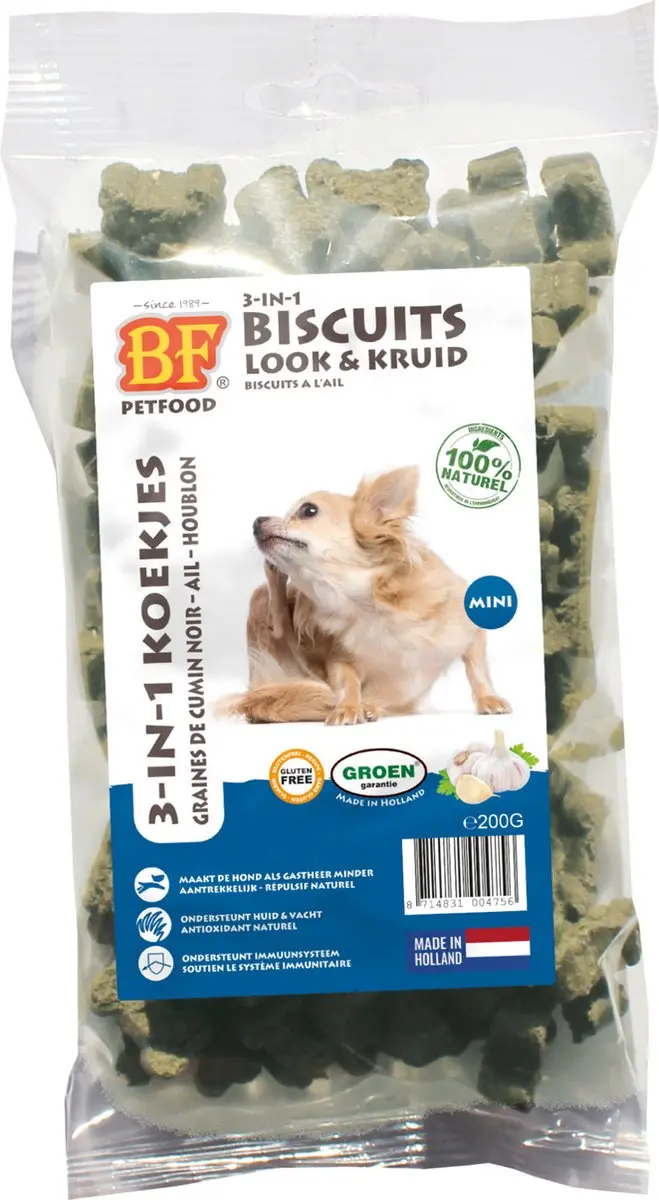 BF Petfood 3-in-1 Koekjes Vlo & Teek 200g