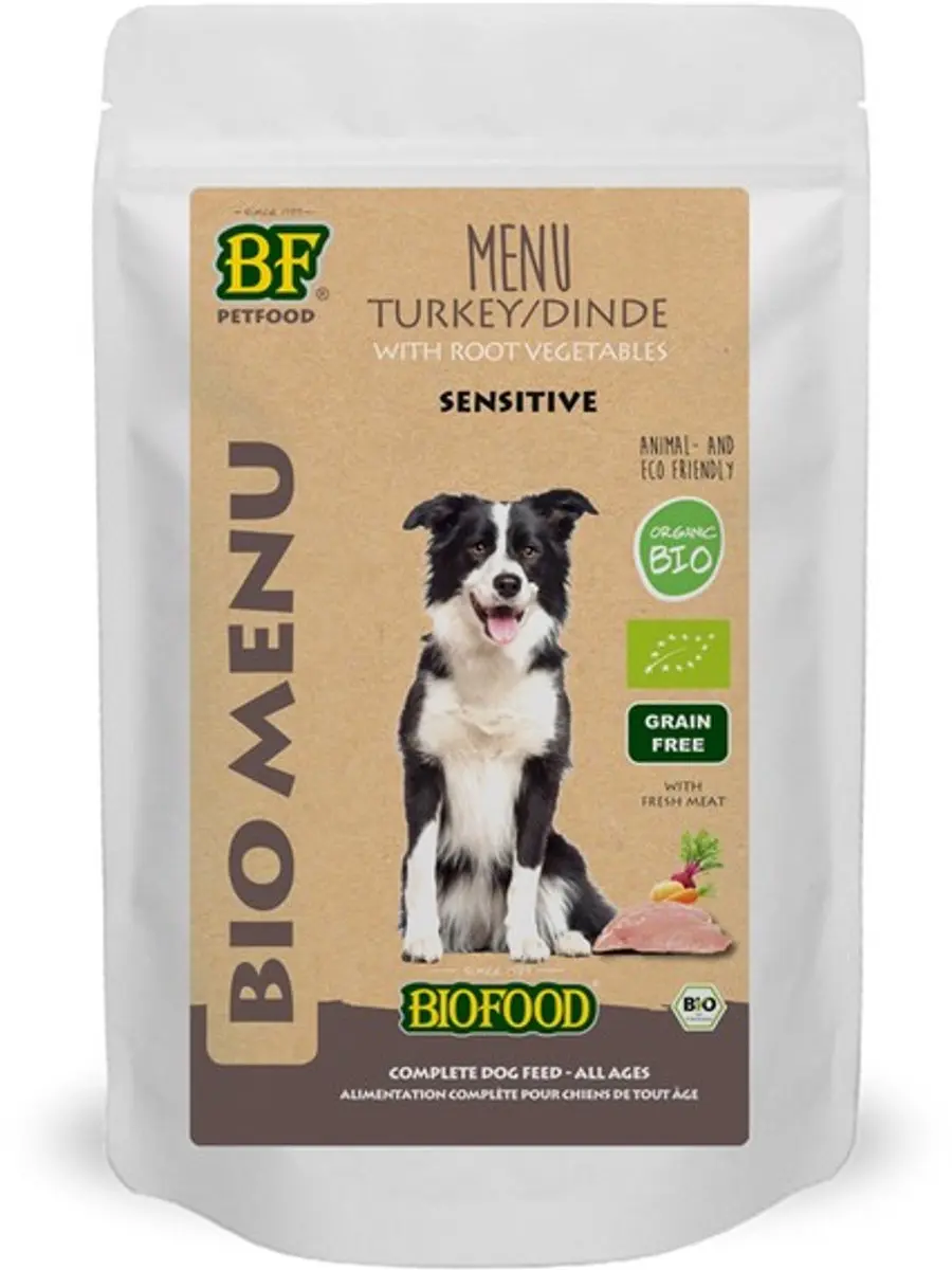 BF Petfood Organic Kalkoenmenu Hondenvoer