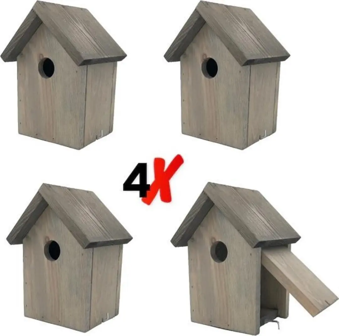 GARDEN SPIRIT 4x Nestkast 13 x 15 x 20 cm