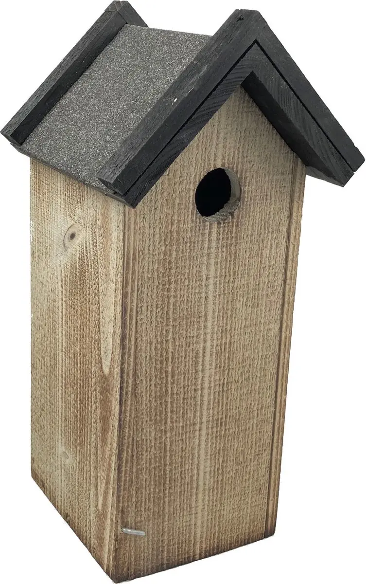 GARDEN SPIRIT Vogelhuisje Groot Nestkast 14 x 13 x 35 cm. bitumen dak