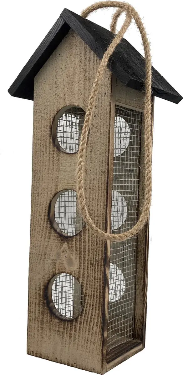 GARDEN SPIRIT Vogelvoederhuisje Pindahouder en Vetbollen Silo 16 x 12 x 37 cm