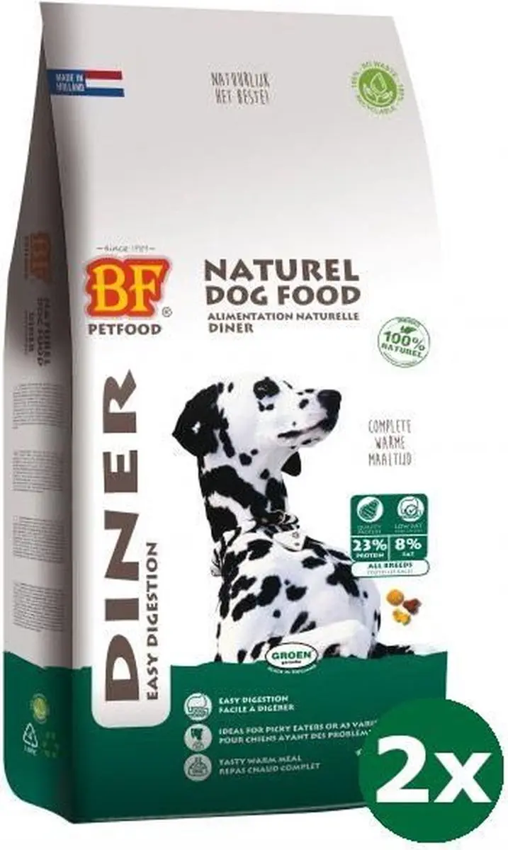 2x10 kg Biofood diner hondenvoer