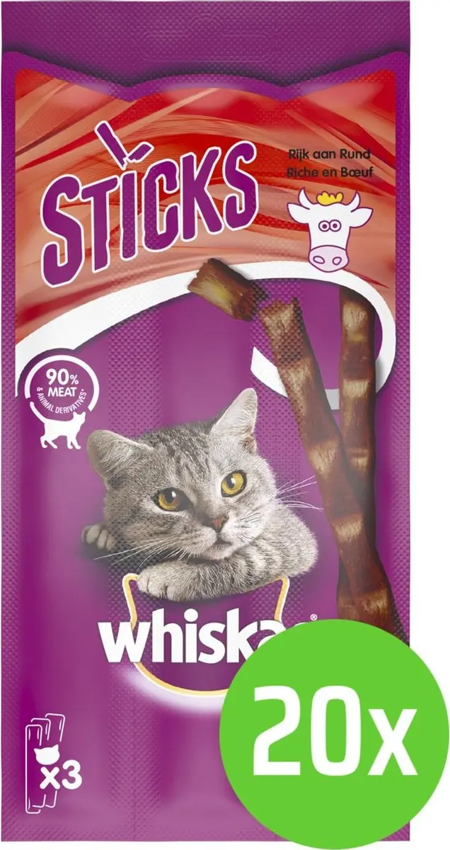 20x Whiskas Sticks 18 g