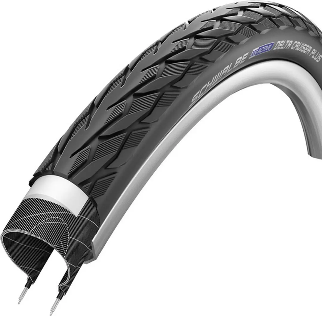 Schwalbe Delta Cruiser Plus 28x1.5 Buitenband - Zwart Reflecterend
