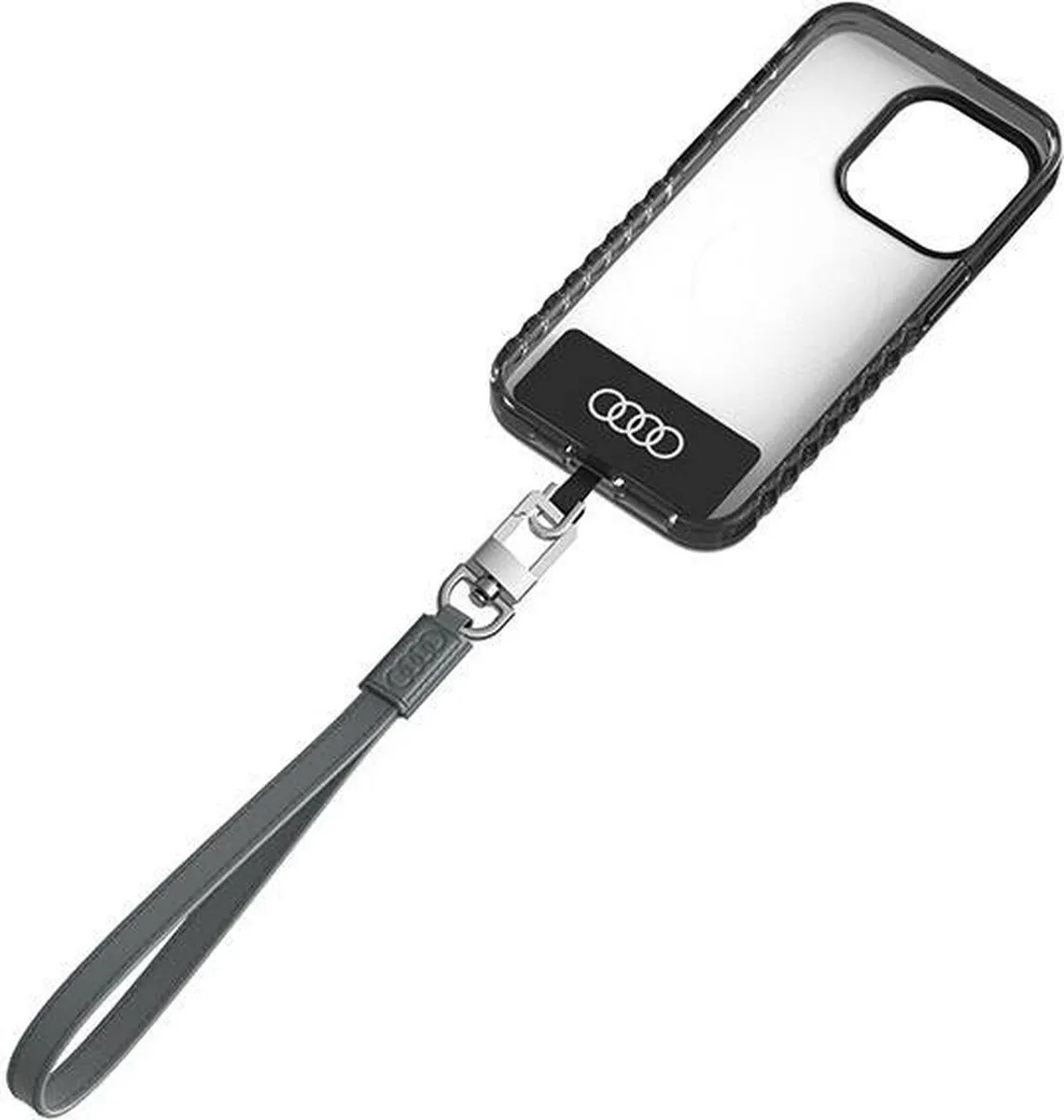 Audi Universele Lederen Telefoonkoord - Zwart - afbeelding 2 van 3