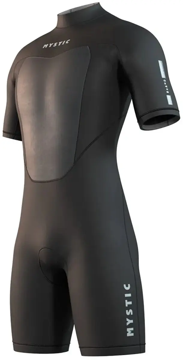 2025 Mystic Heren Brand 3/2mm Rug Ritssluiting Flatlock Shorty Wetsuit